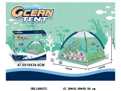儿童帐篷配100粒海洋球_OBL1480272