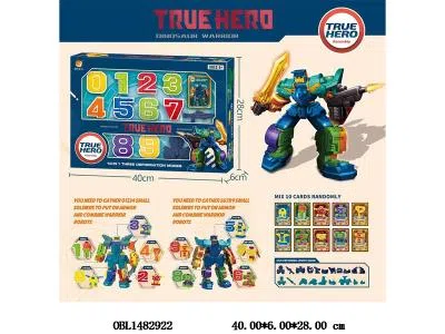 五合一变形数字机器人套装配卡片_OBL1482922