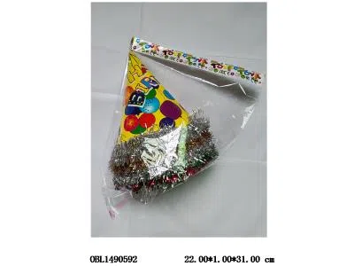 12只庄24cm生日快乐图案雷丝花边帽
_OBL1490592