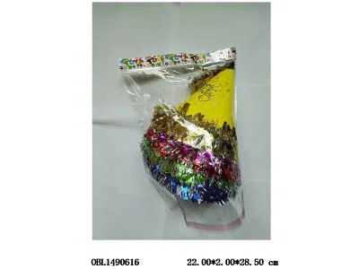 12只庄20cm彩纸雷丝大花边生日帽
_OBL1490616