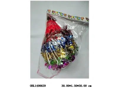 12只庄24cm彩纸雷丝大花边生日帽
_OBL1490629