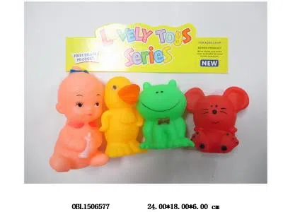 4只庄搪塑动物/公仔带BB哨_OBL1506577