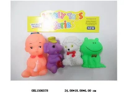 4只庄搪塑动物/公仔带BB哨_OBL1506578