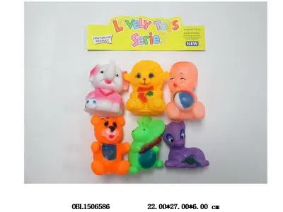6只庄搪塑动物/公仔带BB哨_OBL1506586
