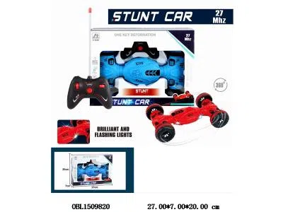 5通特技遥控车带灯光  一键演示  车身3*AA不包电  遥控器2*AA无包电 27频率  2色混装_OBL1509820