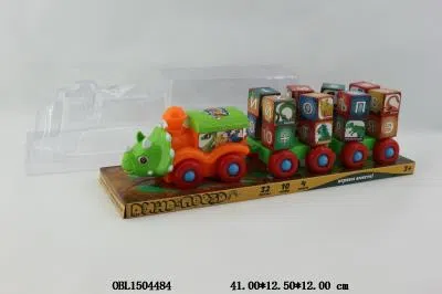 俄文恐龙益智积木拉线车 2色混装_OBL1504484