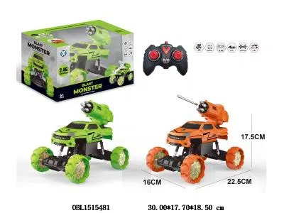 六通遥控攀爬车配USB线  车身3.7V锂电池包电  遥控器2*AA无包电   2.4G频率 2色混装_OBL1515481