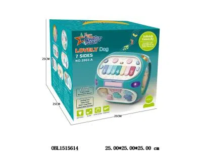 多功能小狗智慧七面体带灯光声音 3*AA不包电
 2色混装_OBL1515614