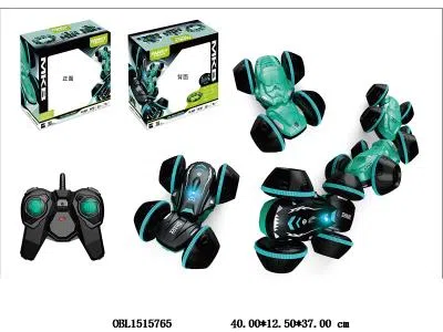 遥控电动双面车带灯光配USB线 车身7.4V锂电池包电 遥控2*AA包电 2.4G频率 2色混装_OBL1515765