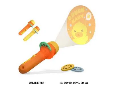 投影手电筒 3*AG10包电 2色混装 小黄鸭 正版授权_OBL1517256