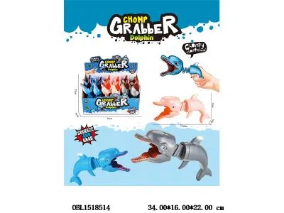 按压伸缩强夺海豚   3色混装  12支装1展示盒_OBL1518514