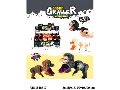 按压伸缩强夺猩猩   3色混装  12支装1展示盒_OBL1518517