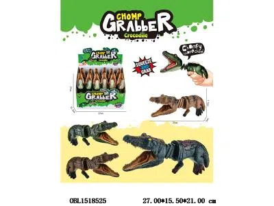 按压伸缩强夺鳄鱼  4色混装  12支装1展示盒_OBL1518525