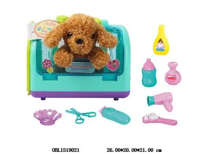 毛绒宠物护理套装 会叫会说话会唱歌 3*AG13包电_OBL1519021