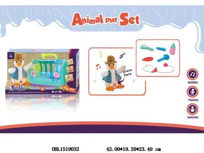 毛绒复读鸭医疗套装 带音乐 学说话 会跳舞 3*AAA包电_OBL1519032