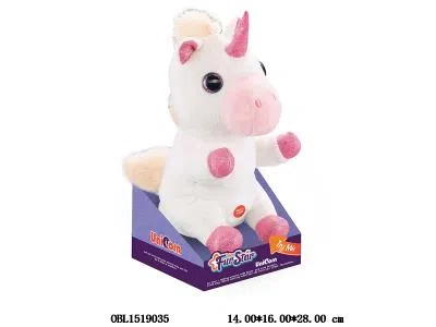 毛绒复读独角兽 带音乐 学说话 会跳舞 3*AAA包电_OBL1519035