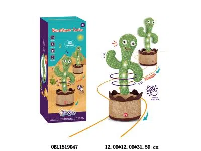 电动跳舞仙人掌带灯光音乐 录音  3.7V锂电池包电_OBL1519047