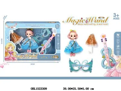 吉他带灯光音乐配18cm芭芘 3粒AG3包电 2色混装_OBL1523309