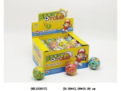 赛车PU球 多款混装 24只装1展示盒_OBL1530172