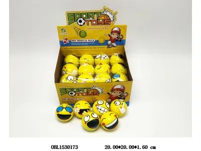 表情PU球 多款混装 24只装1展示盒_OBL1530173
