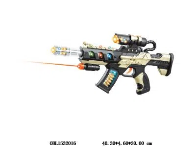 电动枪带灯光音乐红外线  3*AA无包电_OBL1532016