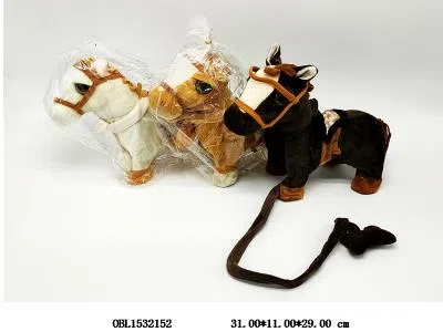 电动毛绒马 带音乐 走路 配牵绳  3*AA电池  不包电_OBL1532152