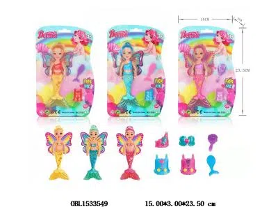 6寸实身美人鱼芭芘套装 3款混装_OBL1533549