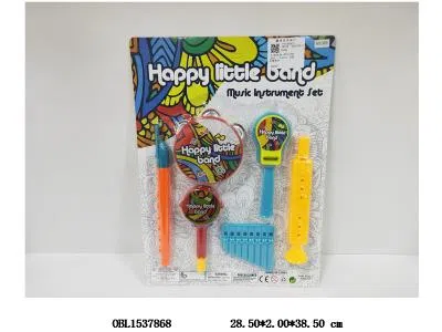 乐器组合 笛子 摇鼓 鼓拍 八音口哨 吉他 方笛_OBL1537868