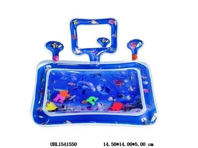 海豚款 婴幼儿充气拍水垫海洋生物拍拍垫配镜子_OBL1541550