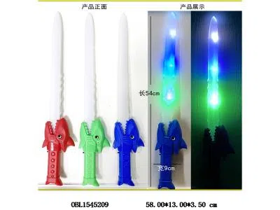 鲨鱼刀剑带灯光声音 2*AA电池 不包电 3色混装_OBL1545209