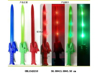 鲨鱼刀剑带灯光声音 2*AA电池 不包电 3色混装_OBL1545210