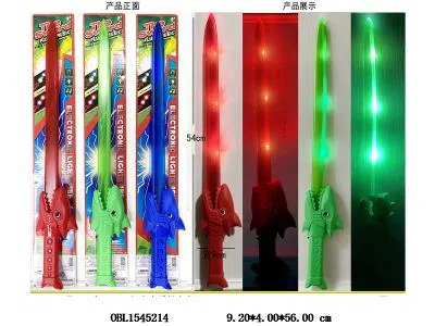鲨鱼刀剑带灯光声音 2*AA电池 不包电 3色混装_OBL1545214