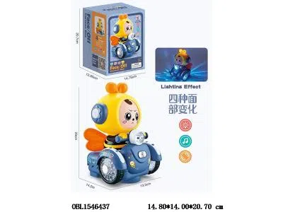 电动万向卡通蜜蜂带灯光音乐 3*AA无包电_OBL1546437