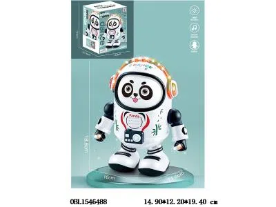 电动太空熊猫机器人带灯光音乐 行走 跳舞  3*AA无包电_OBL1546488