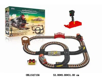 电动轨道车套装带灯光声音 2*AA无包电_OBL1547156