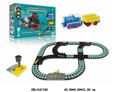 电动夜光轨道车套装带灯光声音 2*AA无包电_OBL1547186