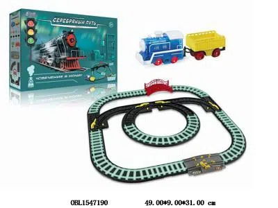 电动夜光轨道车套装带灯光声音 2*AA无包电_OBL1547190