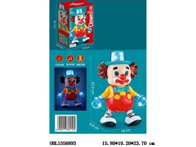 电动跳舞卡通小丑带灯光音乐  3*AA无包电_OBL1556893