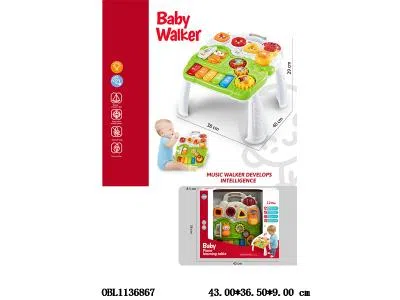 婴儿学步桌子带灯光音乐 无包电 3粒AA_OBL1136867