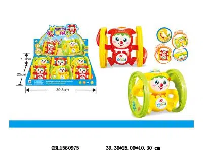 上链小丑人带灯光音乐 3*AG13包电 6只装1展示盒 2色混装_OBL1560975