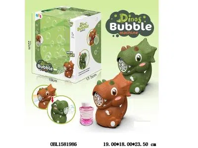 三角龙电动泡泡枪套装 4*AA不包电 2色混装_OBL1581986