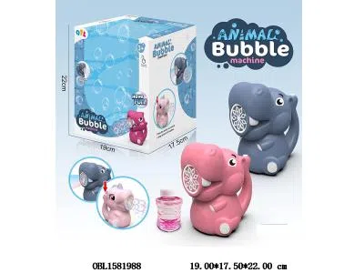 河马电动泡泡枪套装 4*AA不包电 2色混装_OBL1581988