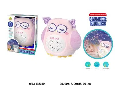 婴儿毛绒安抚猫头鹰 带灯光音乐 投影  3*AAA不包电_OBL1432219