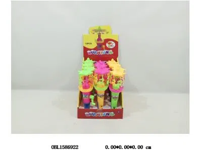 手摇旋转木马带灯光 2*AG3包电 12只装一展示盒 3色混装_OBL1586922