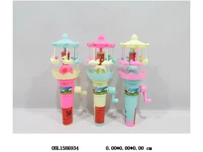 手摇旋转木马带灯光 2*AG3包电 3色混装_OBL1586934