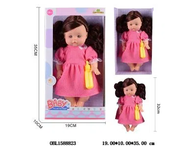 14寸空身定眼喝水尿尿芭芘套装 3*AG13包电 主体衣服1款1色_OBL1588823