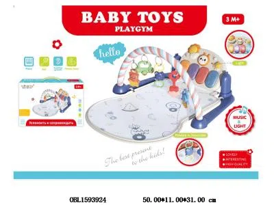 俄文婴儿脚踏琴健身架套装带灯光音乐 3*AA不包电_OBL1593924