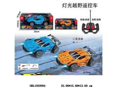 4通遥控车带灯光  配USB线  车身3.7V锂电池包电  遥控器2*AA无包电 27频率 2色混装_OBL1593994