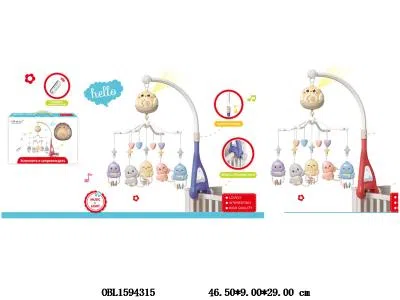 俄文遥控床头铃带灯光音乐投影 音乐盒3*AA不包电 遥控器包电 2色混装_OBL1594315