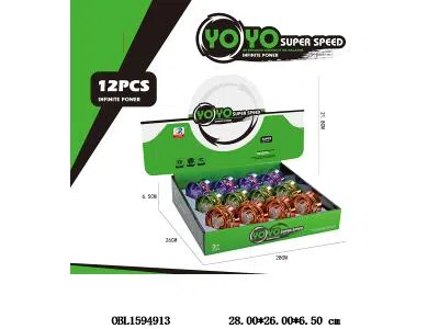 溜溜球 合金钻石3轴承电镀 12粒装一展示盒 3色混装_OBL1594913